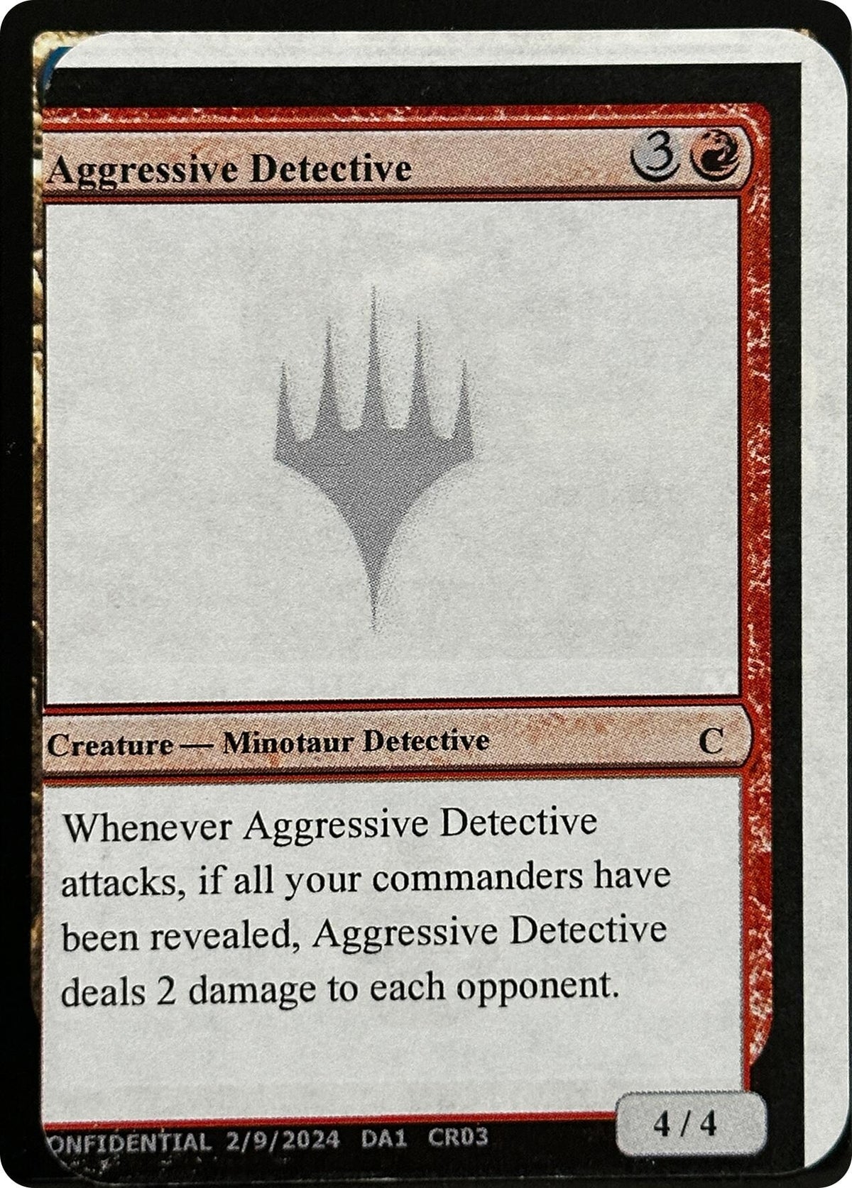 Image for Aggressive Detective (UNK) - Magic: The Gathering