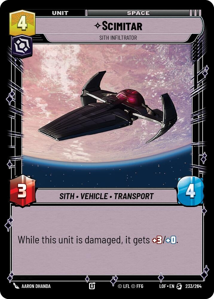 Scimitar - Sith Infiltrator (233/264) (LOF)