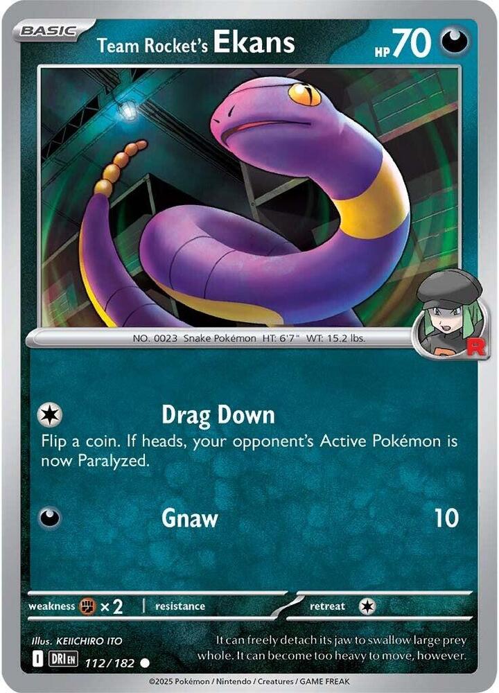 Team Rocket's Ekans (112/182) (DRI)