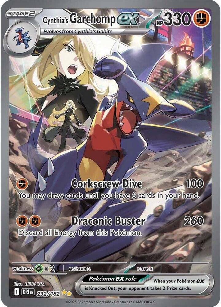 Cynthia's Garchomp ex - 232/182 (232/182) (DRI)