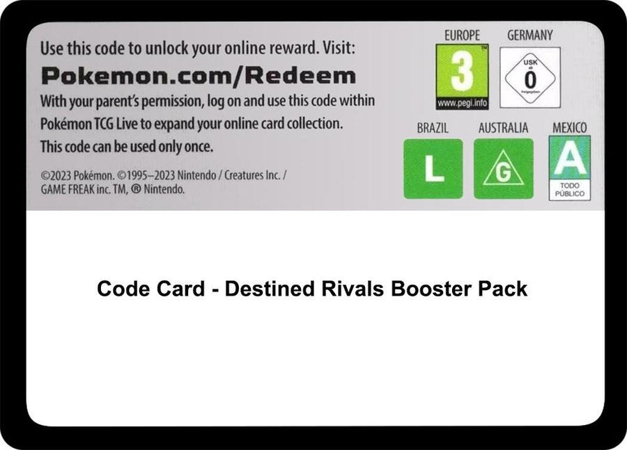Code Card - Destined Rivals Booster Pack (DRI)