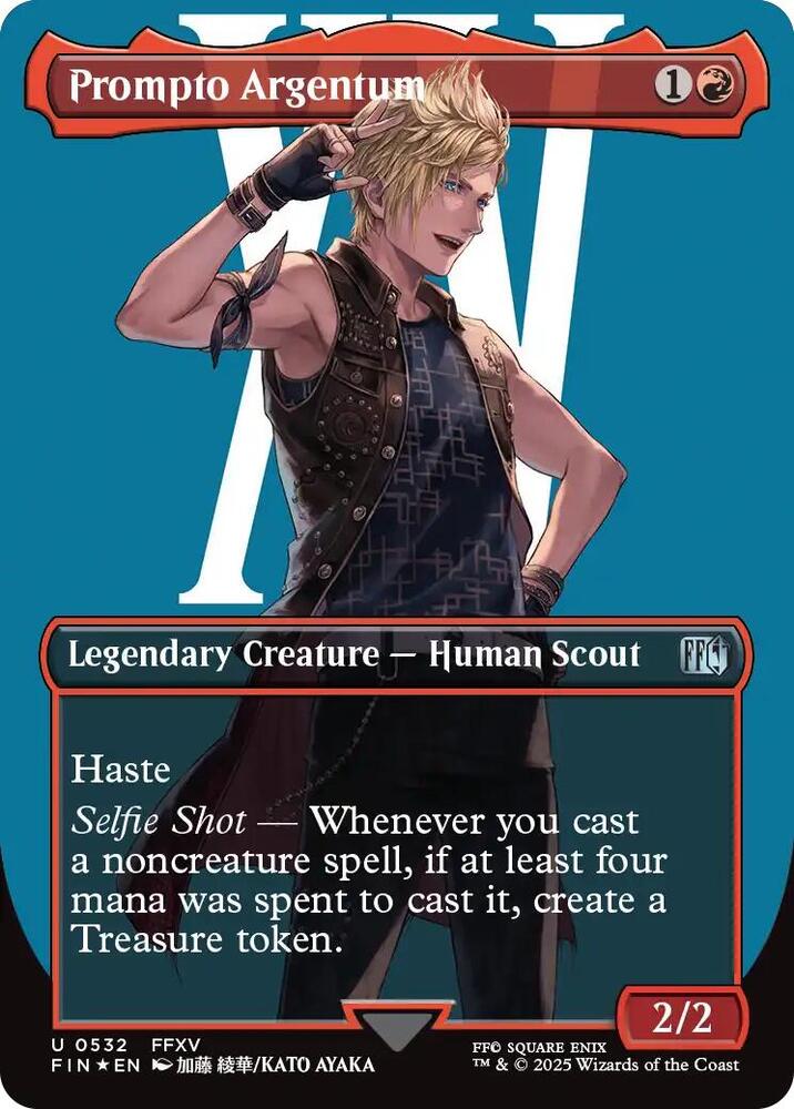 Prompto Argentum (Borderless) (Surge Foil) (532) (FIN)