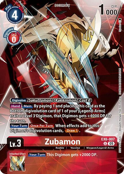 Zubamon (Versus Monsters Legend Pack 2025) (EX6-007 U) (EX-09)