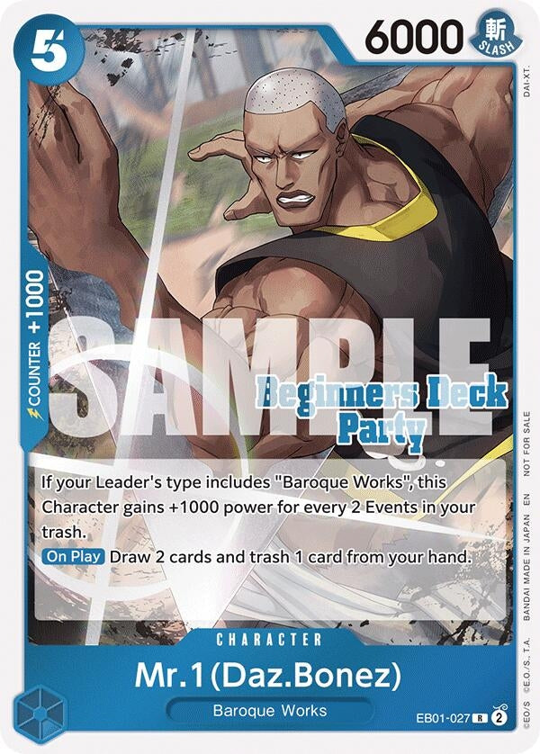 Mr. 1 (Daz.Bonez) (Beginners Deck Party [ST-23] - [ST-28] Participation Pack) (EB01-027) (OP-PR)