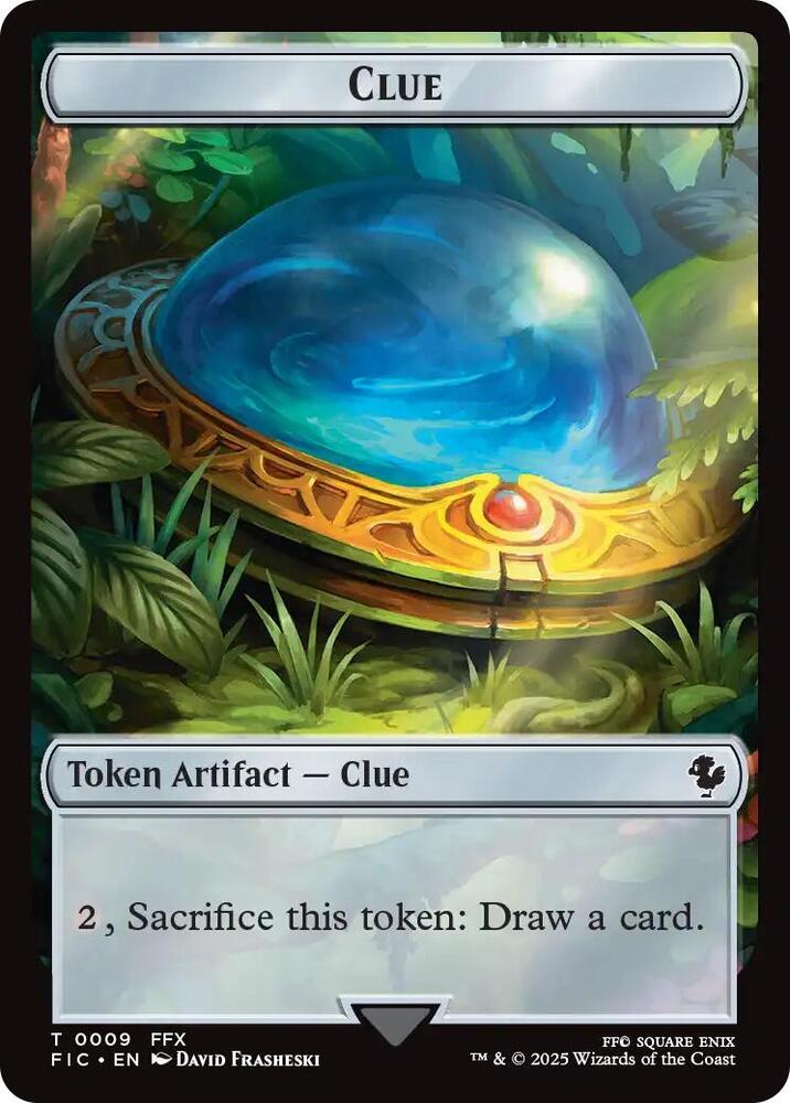 Clue // Treasure Double-Sided Token (Surge Foil) (9 // 36) (FIC)