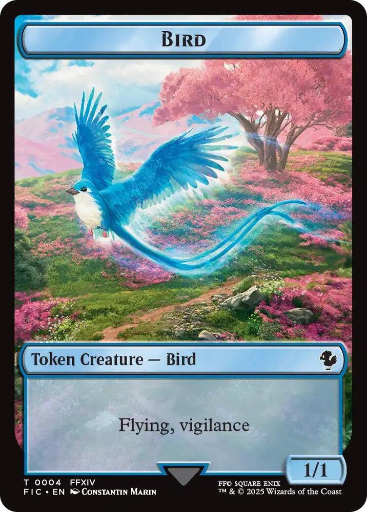 Bird // Hero (0005) Double Sided Token (4 // 5) (FIC)