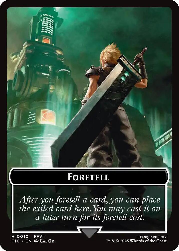 Foretell // Treasure Double-Sided Token (10 // 23) (FIC)