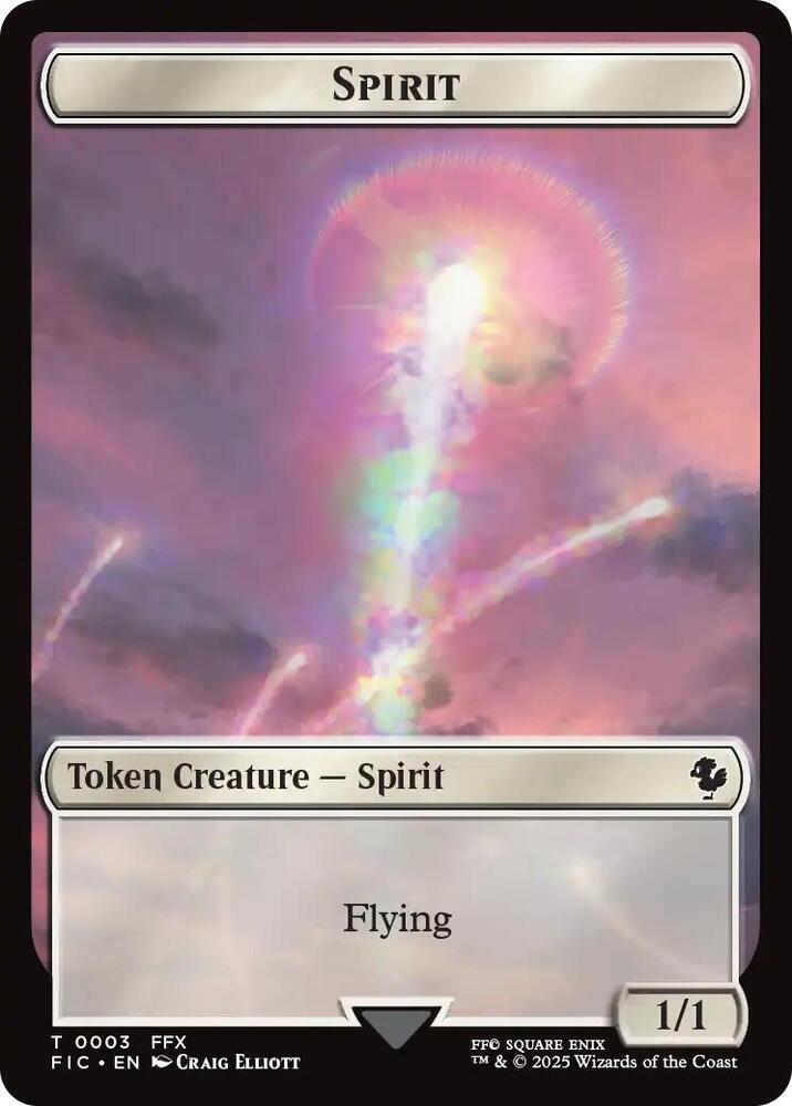 Spirit // Hero (0026) Double-Sided Token (Surge Foil) (3 // 26) (FIC)