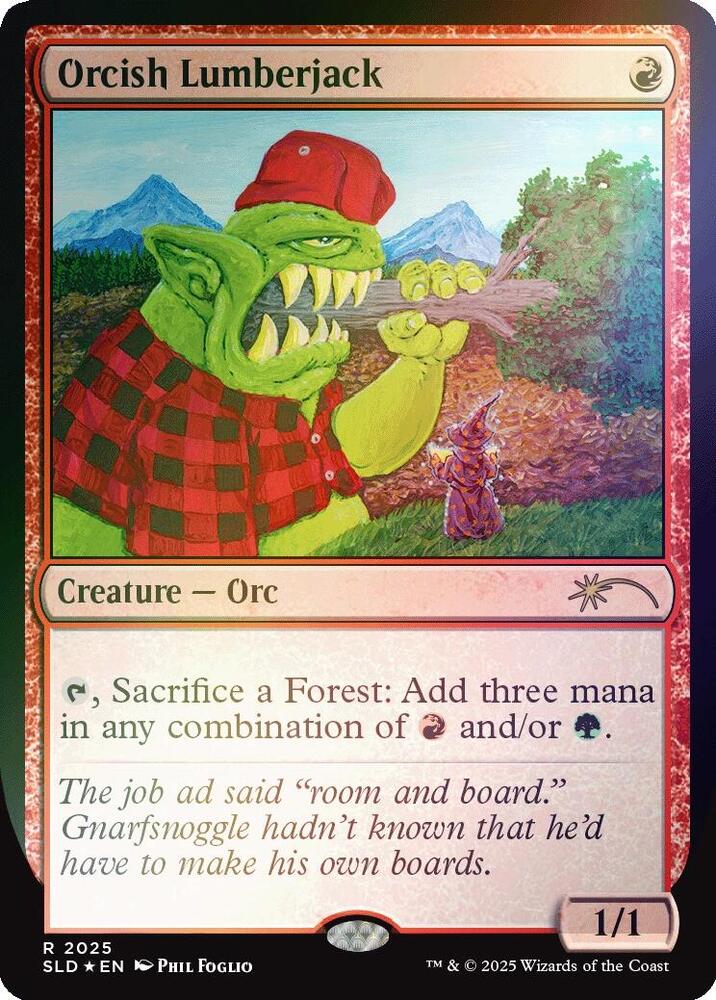 Orcish Lumberjack (2025) (Rainbow Foil) (2025) (SLD)