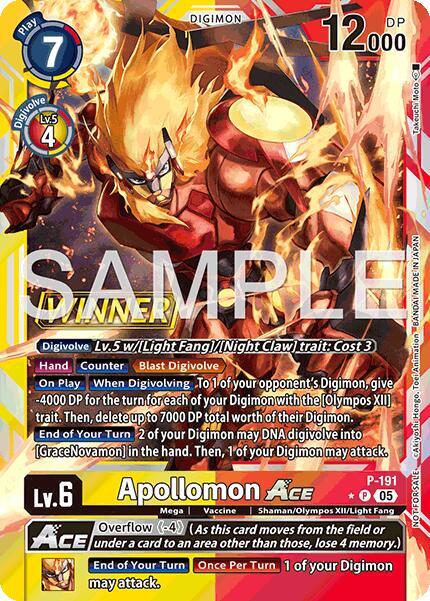 Apollomon ACE (Store Tournament 2025 Vol.3 Winner Pack) (P-191 P) (D-PR)