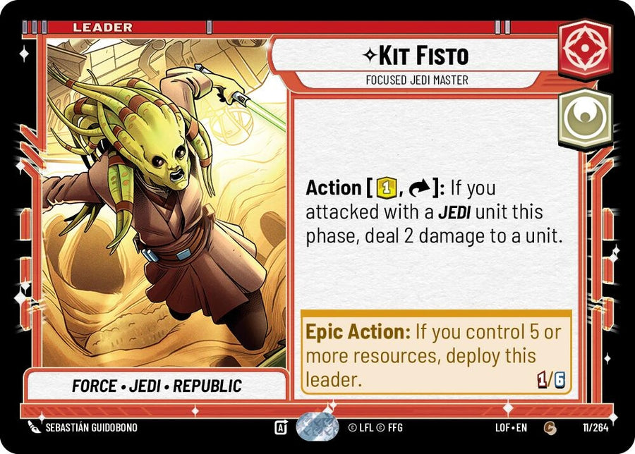 Kit Fisto - Focused Jedi Master (011/264) (LOF)