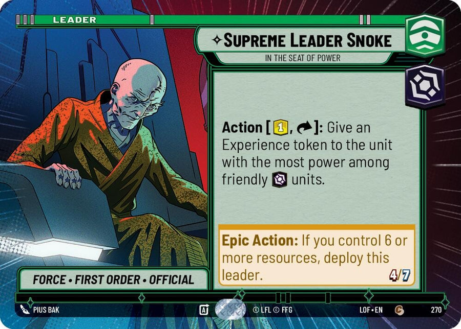 Supreme Leader Snoke - In the Seat of Power (Hyperspace) (270) (LOF)