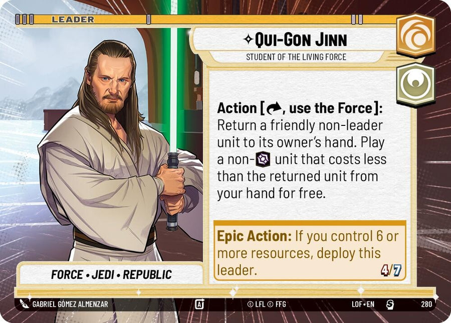 Qui-Gon Jinn - Student of the Living Force (Hyperspace) (280) (LOF)