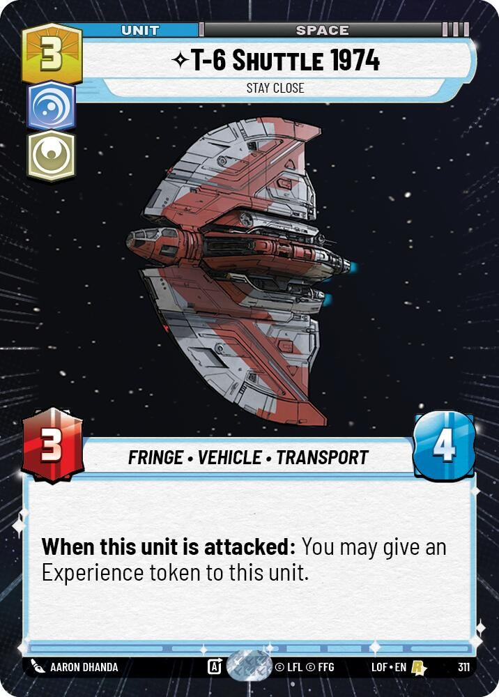 T-6 Shuttle 1974 - Stay Close (Hyperspace) (311) (LOF)