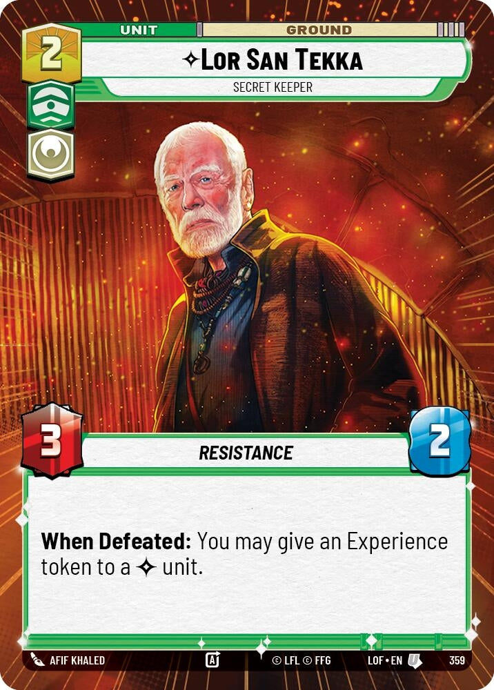 Lor San Tekka - Secret Keeper (Hyperspace) (359) (LOF)