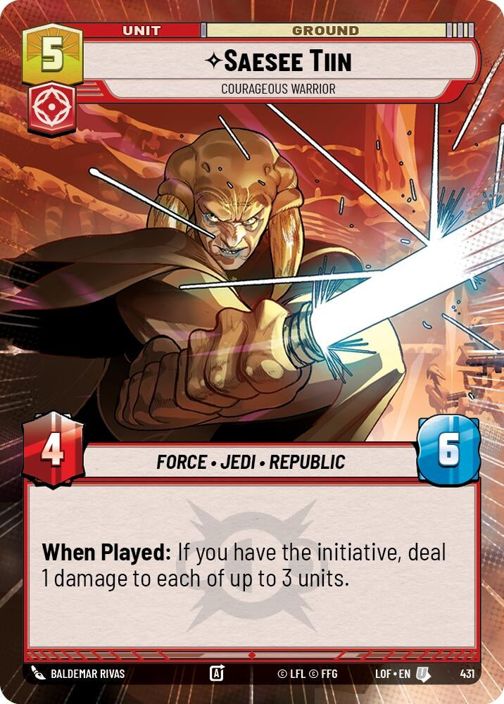 Saesee Tiin - Courageous Warrior (Hyperspace) (431) (LOF)