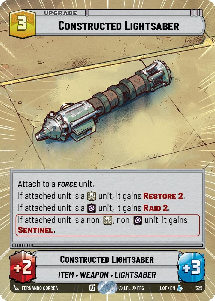 Constructed Lightsaber (Hyperspace) (525) (LOF)