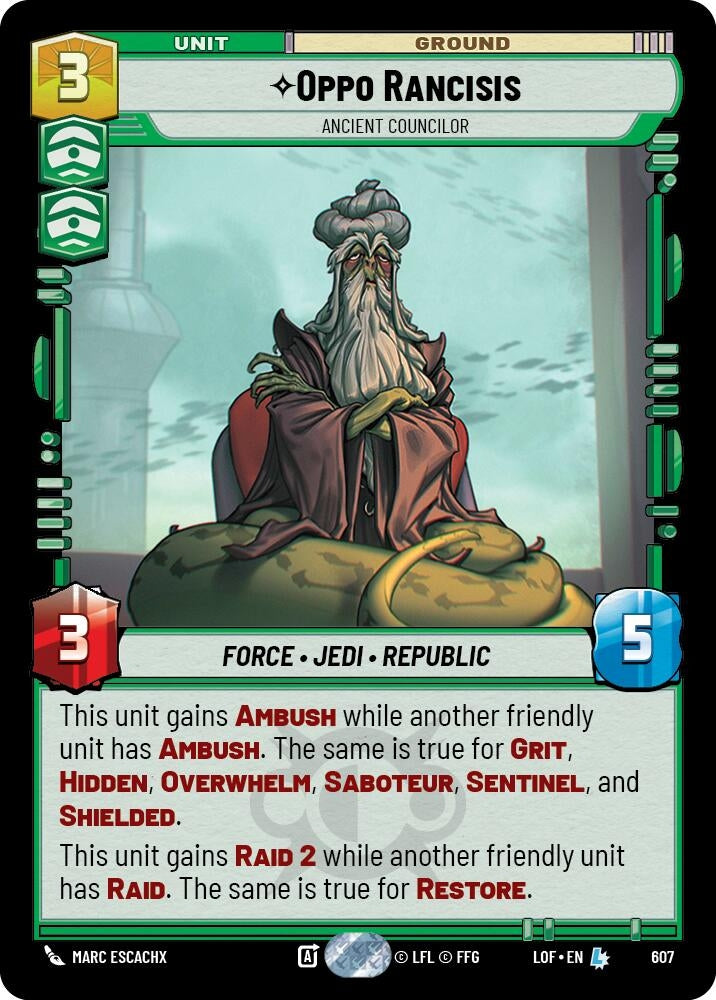 Oppo Rancisis - Ancient Councilor (Foil) (607) (LOF)