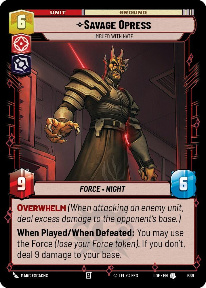 Savage Opress - Imbued With Hate (Foil) (639) (LOF)