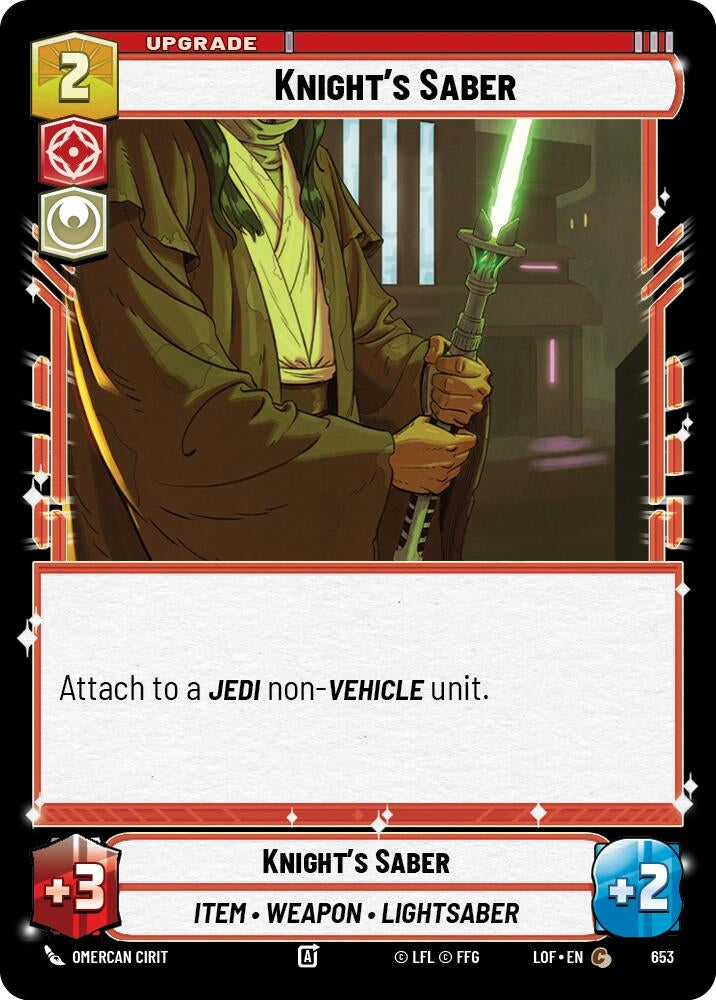 Knight's Saber (Foil) (653) (LOF)