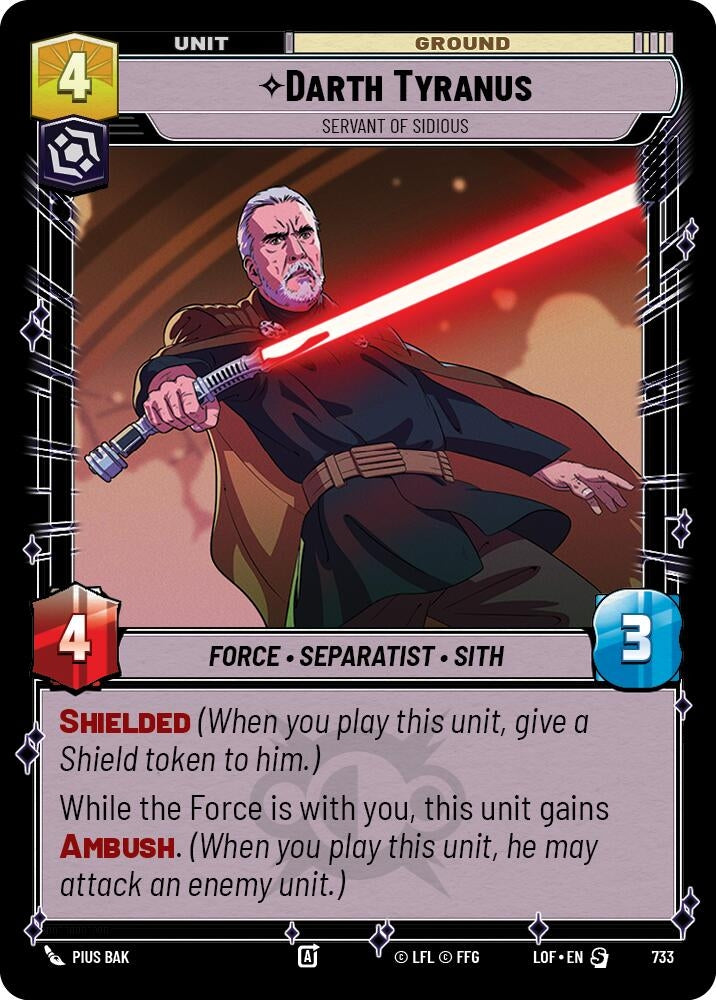 Darth Tyranus - Servant of Sidious (Foil) (733) (LOF)