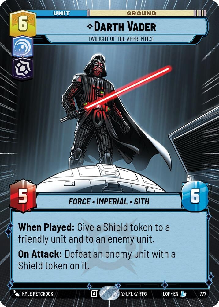 Darth Vader - Twilight of the Apprentice (Hyperspace Foil) (777) (LOF)