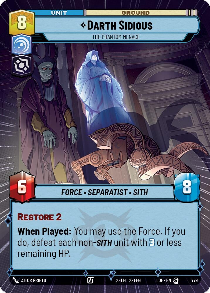 Darth Sidious - The Phantom Menace (Hyperspace Foil) (779) (LOF)