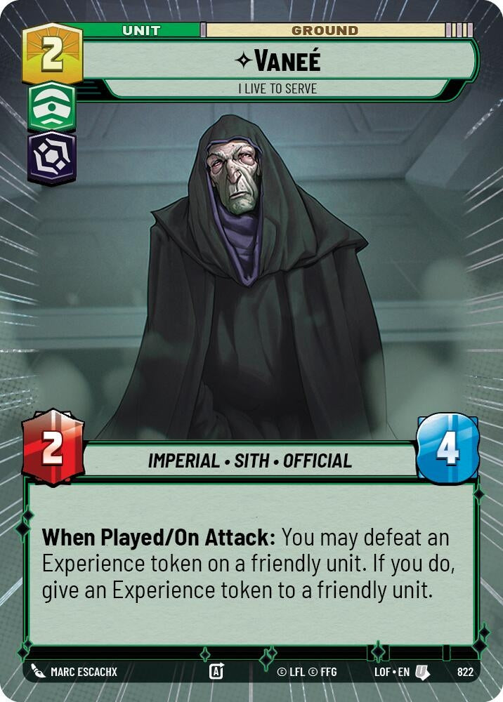 Vanee - I Live to Serve (Hyperspace Foil) (822) (LOF)