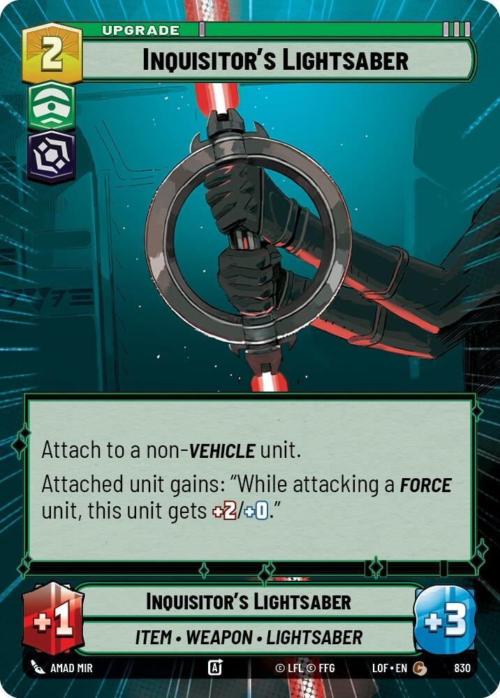 Inquisitor's Lightsaber (Hyperspace Foil) (830) (LOF)