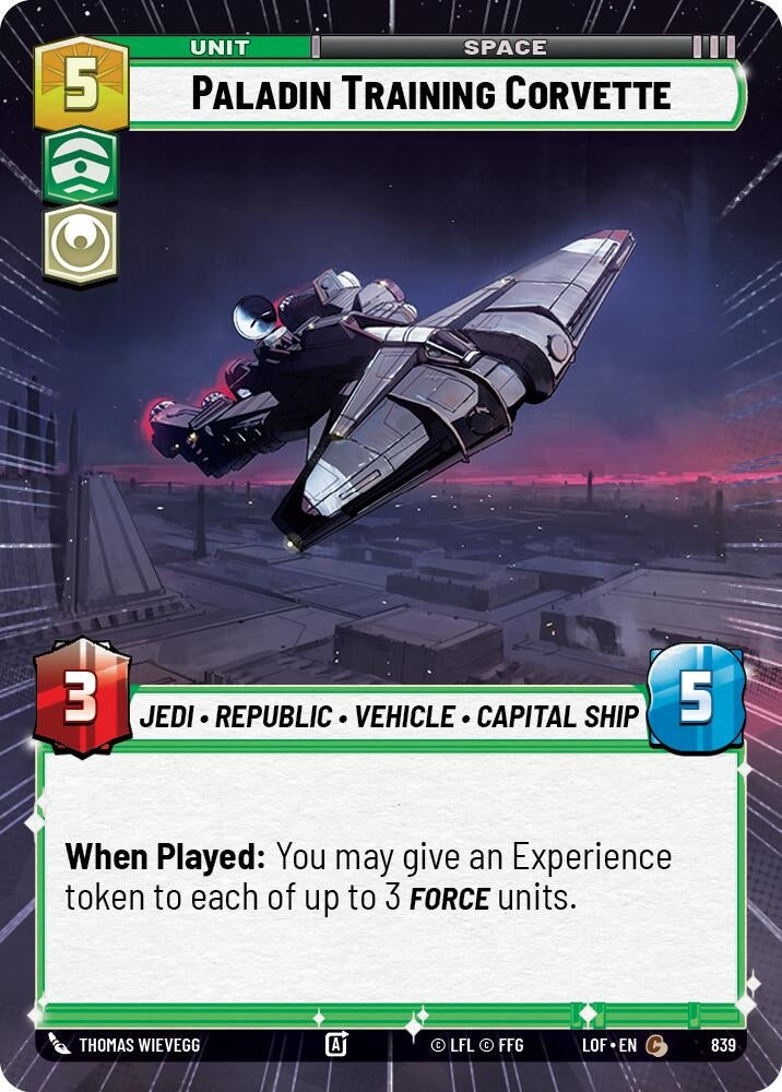 Paladin Training Corvette (Hyperspace Foil) (839) (LOF)