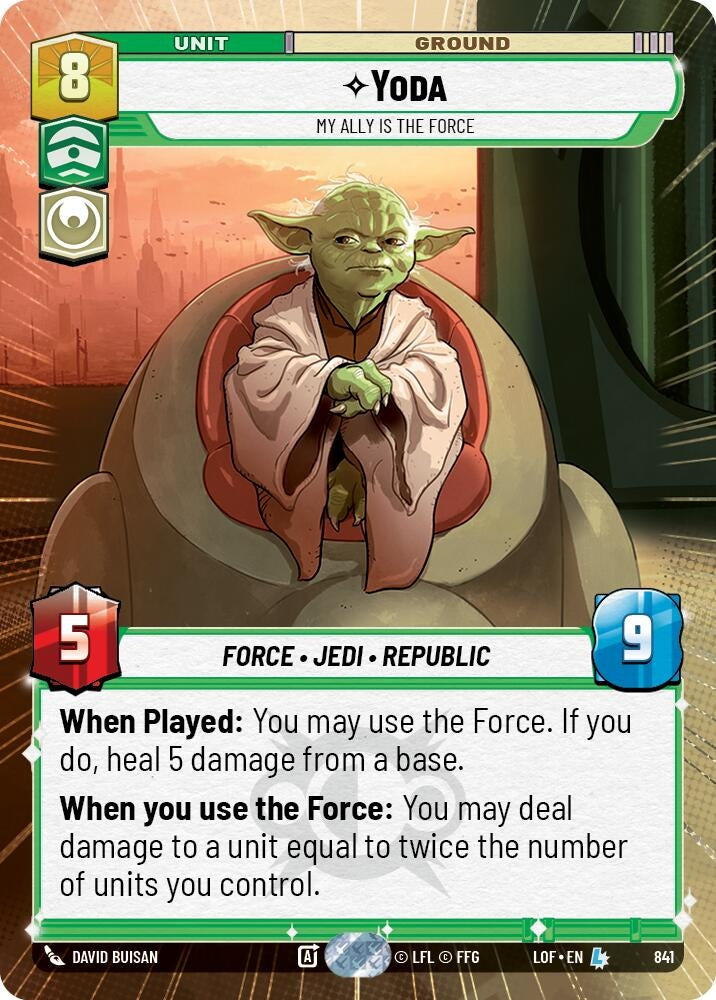 Yoda - My Ally is the Force (Hyperspace Foil) (841) (LOF)