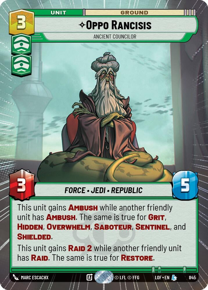 Oppo Rancisis - Ancient Councilor (Hyperspace Foil) (845) (LOF)