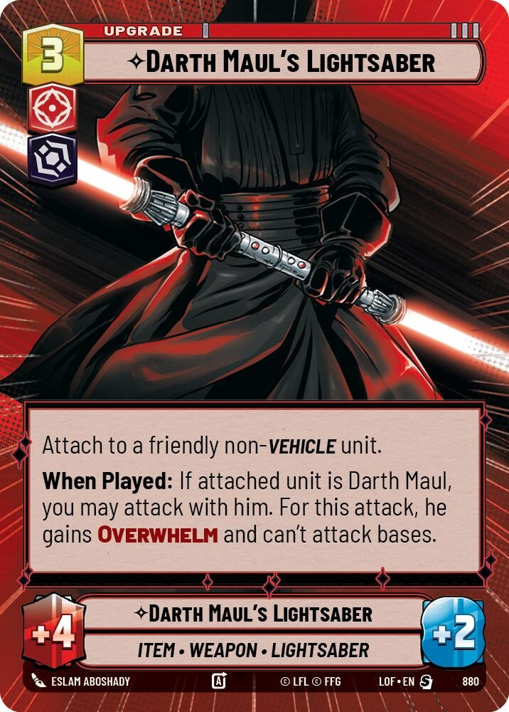 Darth Maul's Lightsaber (Hyperspace Foil) (880) (LOF)