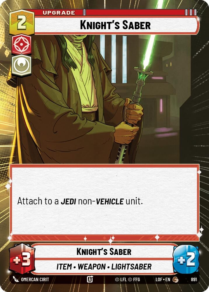 Knight's Saber (Hyperspace Foil) (891) (LOF)