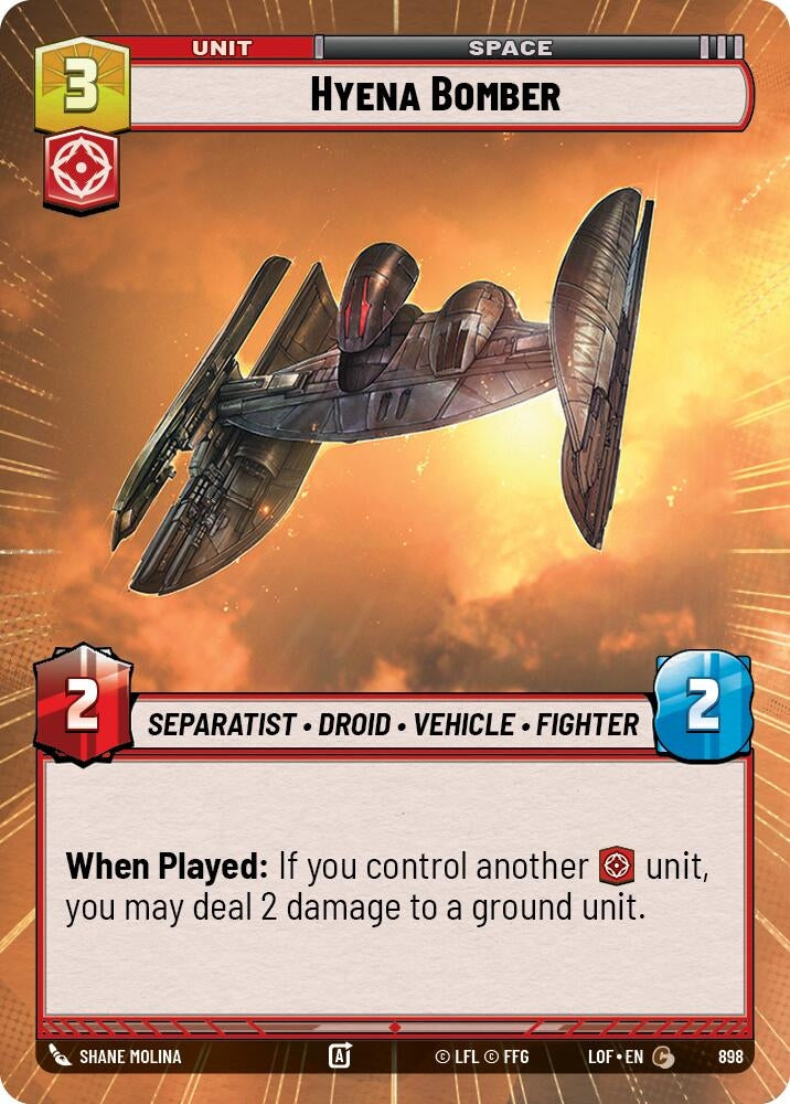 Hyena Bomber (Hyperspace Foil) (898) (LOF)
