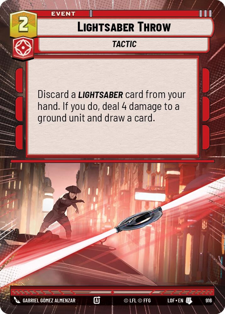 Lightsaber Throw (Hyperspace Foil) (916) (LOF)