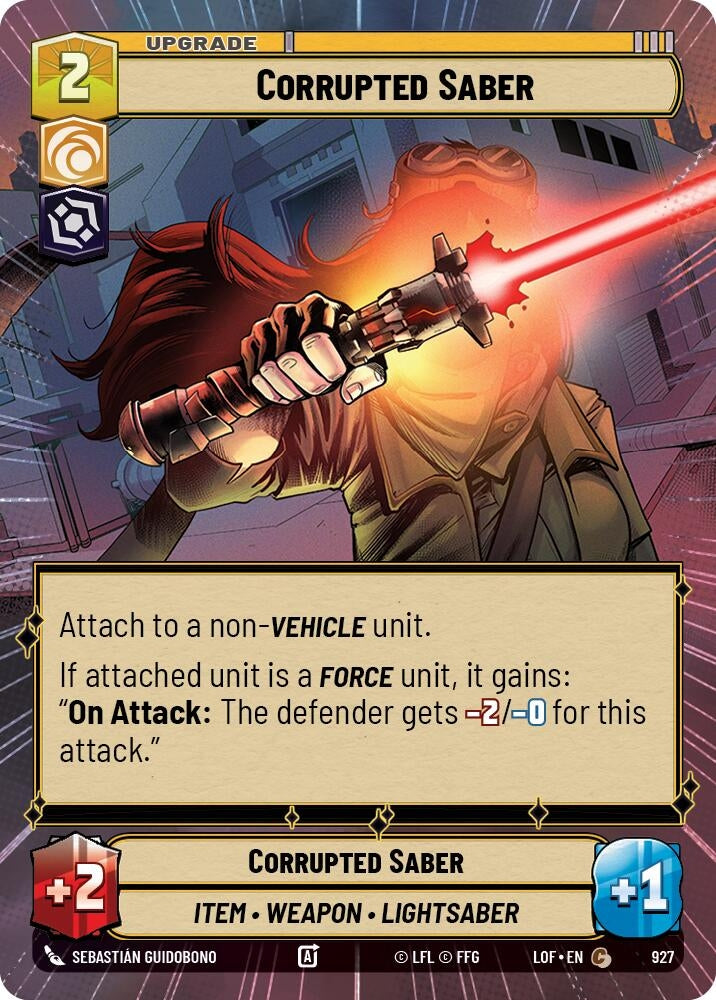 Corrupted Saber (Hyperspace Foil) (927) (LOF)