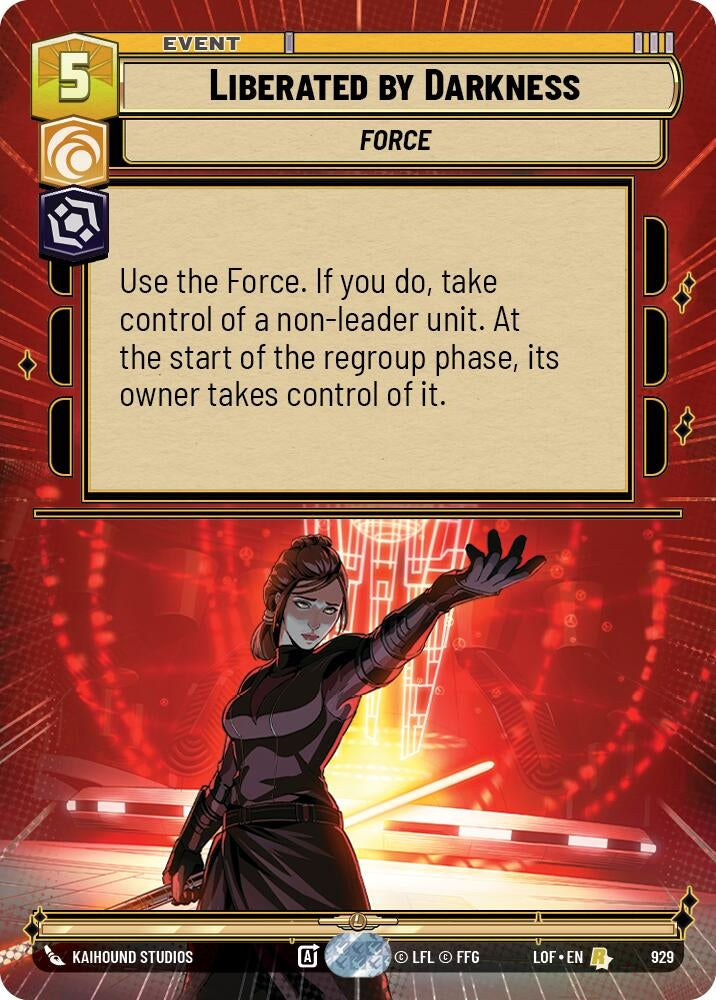 Liberated by Darkness (Hyperspace Foil) (929) (LOF)