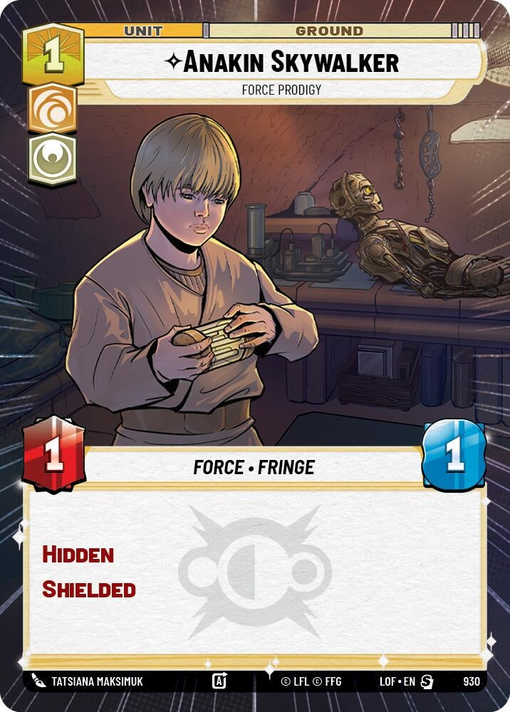 Anakin Skywalker - Force Prodigy (Hyperspace Foil) (930) (LOF)