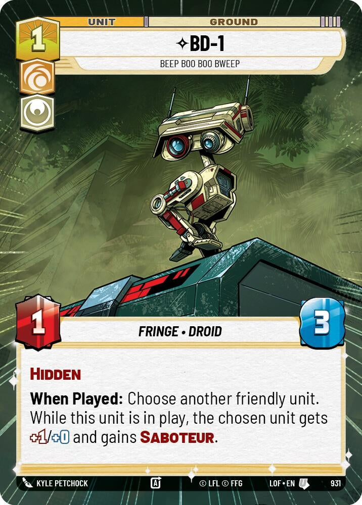 BD-1 - Beep Boo Boo Bweep (Hyperspace Foil) (931) (LOF)