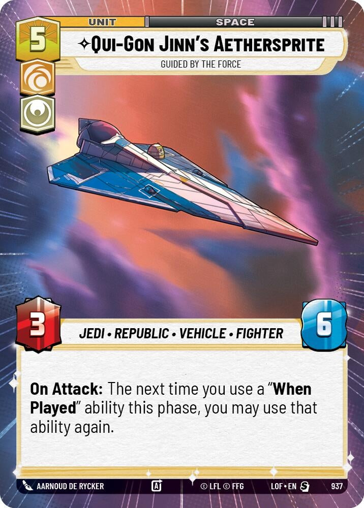 Qui-Gon Jinn's Aethersprite - Guided by the Force (Hyperspace Foil) (937) (LOF)