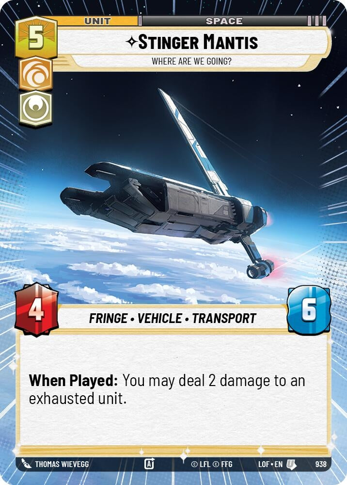 Stinger Mantis - Where Are We Going? (Hyperspace Foil) (938) (LOF)