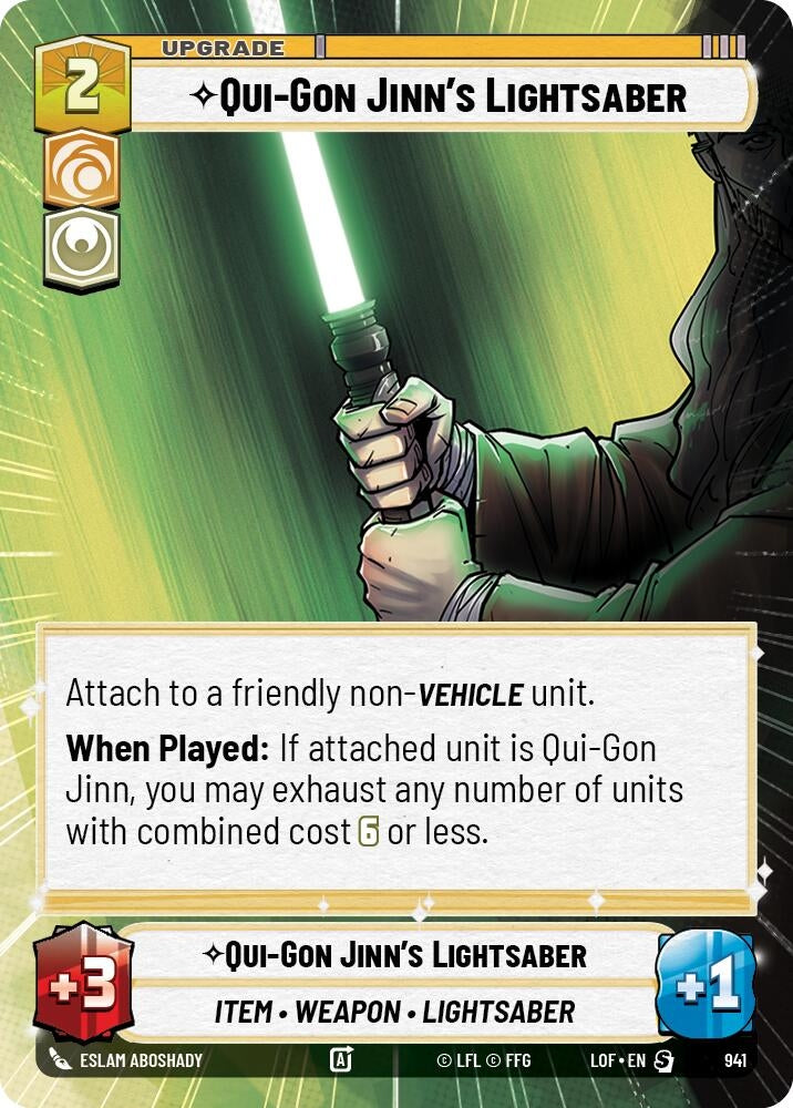 Qui-Gon Jinn's Lightsaber (Hyperspace Foil) (941) (LOF)