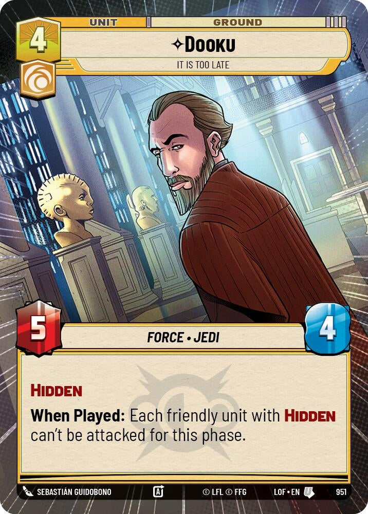 Dooku - It Is Too Late (Hyperspace Foil) (951) (LOF)