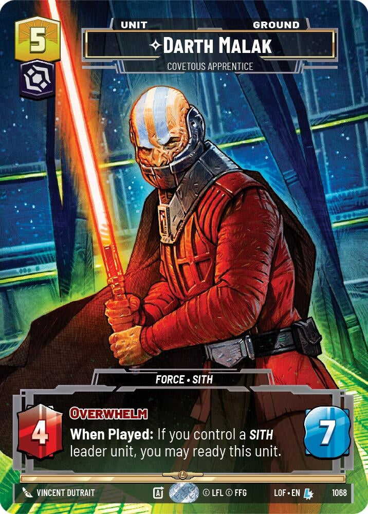 Darth Malak - Covetous Apprentice (Prestige) (1068) (LOF)