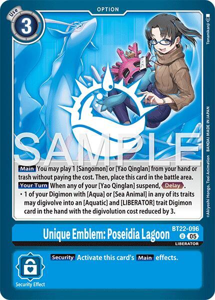 Unique Emblem: Poseidia Lagoon (BT22-096 U) (BT-22)