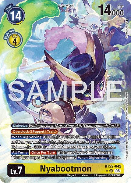 Nyabootmon (Alternate Art) (BT22-042 SR) (BT-22)