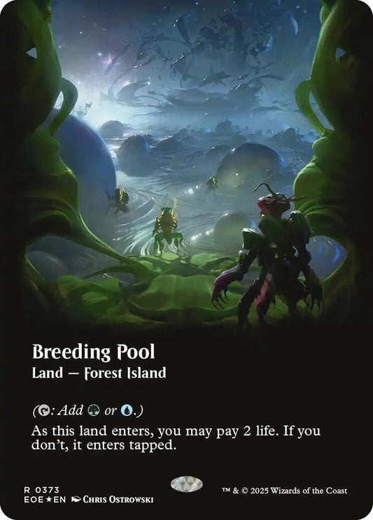 Image for Breeding Pool (Borderless) (Galaxy Foil) (373) (EOE) - Magic: The Gathering