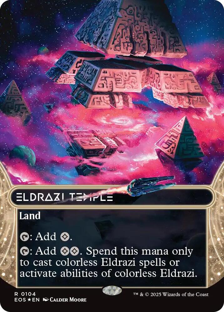 Eldrazi Temple (0104) (Borderless) (Galaxy Foil) (104) (EOS)