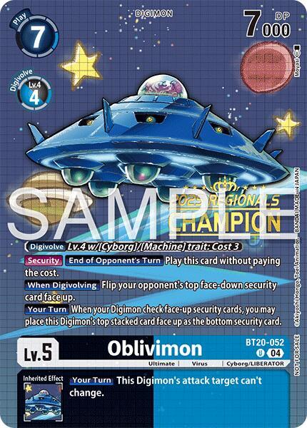 Oblivimon (Regionals 25-26 Season 2 Champion) (BT20-052 U) (BT18-19)